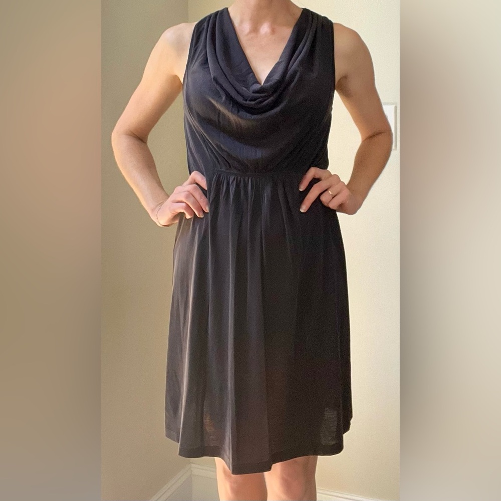 ANTHROPOLOGIE Maeve Dark Navy Shirtdress - Sz S